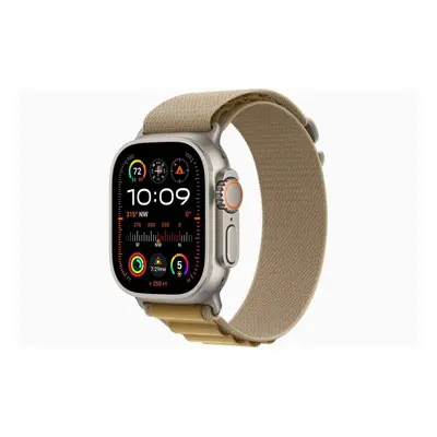 Chytré hodinky Apple Watch Ultra 2 49mm Přírodní titan s žlutohnědým alpským tahem - Small