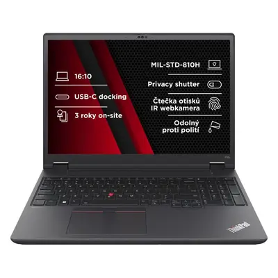 Notebook Lenovo ThinkPad P16v Gen 1 Thunder Black