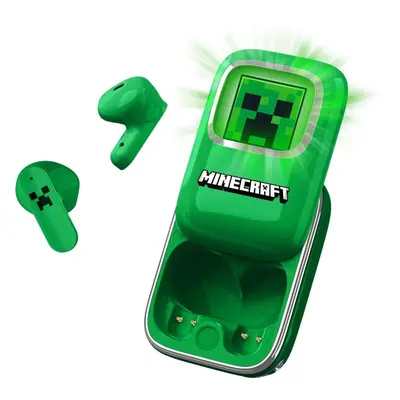 Bezdrátová sluchátka OTL Minecraft Creeper Slide TWS Earphones