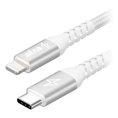 Datový kabel AlzaPower AluCore USB-C to Lightning MFi 1m stříbrný