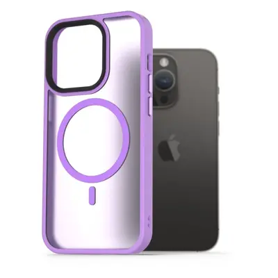 Kryt na mobil AlzaGuard Matte Case Compatible with MagSafe pro iPhone 14 Pro světle fialový