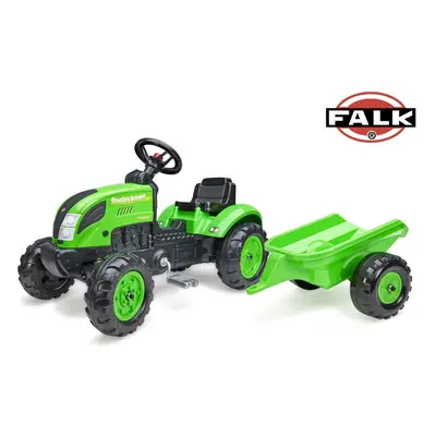 Falk Šlapací traktor 2057L Country Farmer s přívěsem - zelený