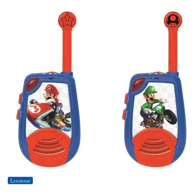 Dětská vysílačka Lexibook Mario Kart Digitální vysílačky do 2 km/1,3 míle se světelnou funkcí Mo