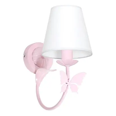 Nástěnná lampa Dětské nástěnné svítidlo MOTÝLEK 1xE14/60W růžová