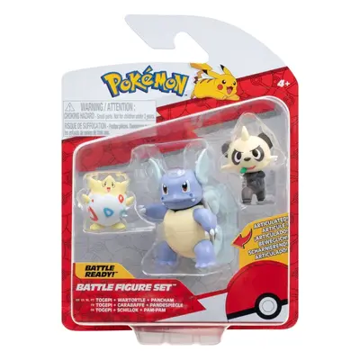 Figurky Pokémon 3ks - Togepi, Pancham, Wartortle