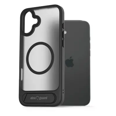 Kryt na mobil AlzaGuard Matte Case with Stand Compatible with MagSafe for iPhone 16 Plus černý