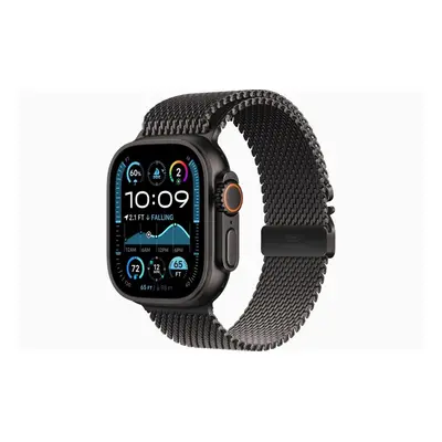 Chytré hodinky Apple Watch Ultra 2 49mm Černý titan s černým titanovým milánským tahem - L