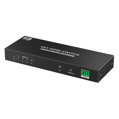 Rozbočovač PremiumCord HDMI switch 4:1 8K@60Hz,4K@120Hz, 1080P, HDR,ovládání tlačítkem a dálkový