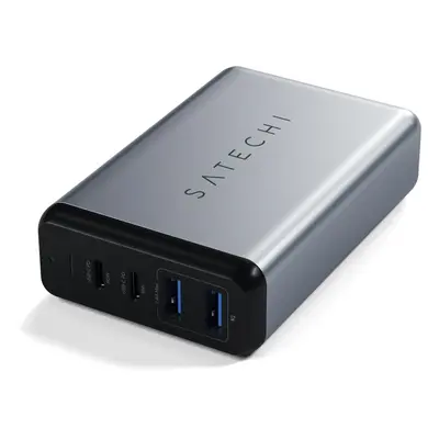 Nabíječka do sítě Satechi 75W Dual Type-C PD Travel Charger Space Grey