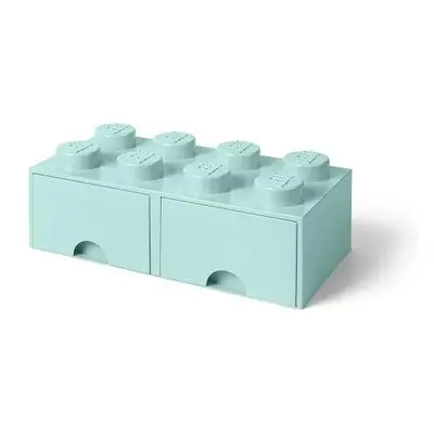 Úložný box LEGO úložný box 8 s šuplíky - aqua