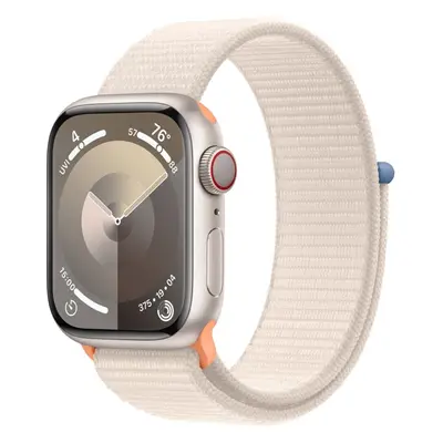 Chytré hodinky Apple Watch Series 9 41mm Cellular Hvězdně bílý hliník s hvězdně bílým provlékací