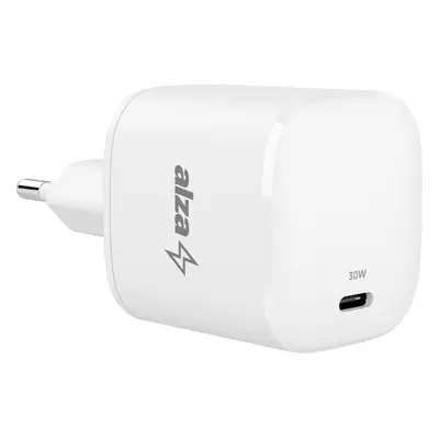 Nabíječka do sítě AlzaPower G130 mini Fast Charge 30W bílá