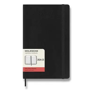 Diář MOLESKINE 2024-2025 denní L, měkké desky, černý