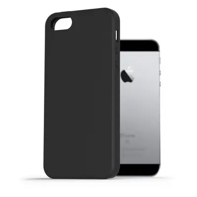 Kryt na mobil AlzaGuard Premium Liquid Silicone Case pro iPhone 5 / 5S / SE černé