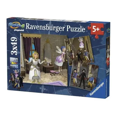 RAVENSBURGER Puzzle Playmobil Královská svatba 3x49 dílků