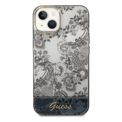 Kryt na mobil Guess PC/TPU Toile De Jouy Zadní Kryt pro iPhone 14 Plus Grey