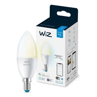 WiZ Tunable white 8718699787073 inteligentní LED žárovka E14 | 1x4,9W | 470lm | 2700-6500K