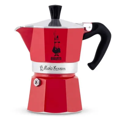 Moka konvička Bialetti Moka Express 6 porcí červená