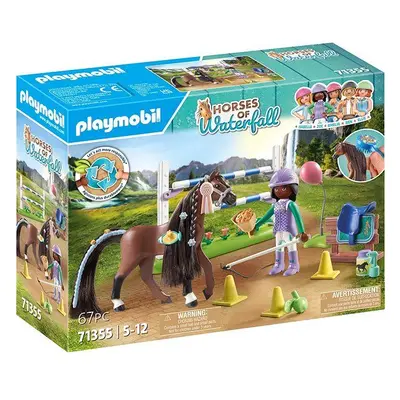 Stavebnice Playmobil 71355 Zoe & Blaze s turnajovým hřištem