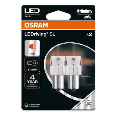 LED autožárovka OSRAM LEDriving SL P21W Červená 12V dva kusy v balení