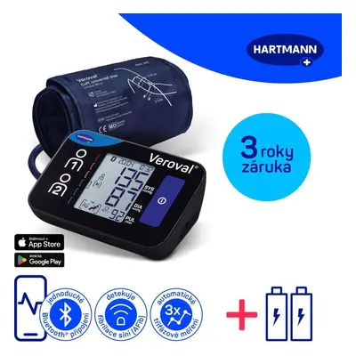 Tlakoměr HARTMANN Veroval Compact + Connect s AFIB a Bluetooth připojením, 3 roky záruka