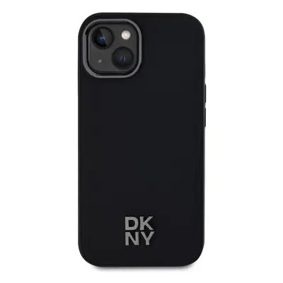 Kryt na mobil DKNY PU Leather Stack Logo Magsafe Zadní Kryt pro iPhone 14 Black