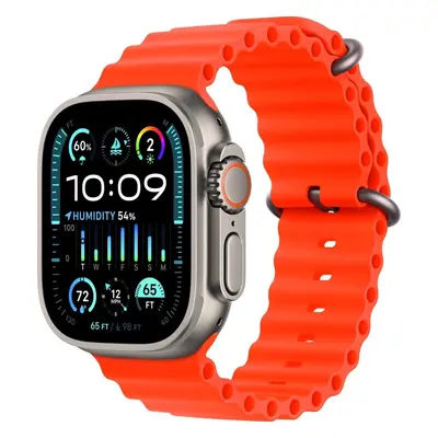 Chytré hodinky Apple Watch Ultra 2 49mm titanové pouzdro s oranžovým oceánským řemínkem