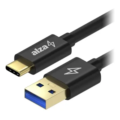 Datový kabel AlzaPower AluCore USB-A to USB-C 3.2 Gen 1 60W 5Gbps 2m černý