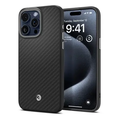 Kryt na mobil Spigen Enzo Aramid Matte Black iPhone 15 Pro Max