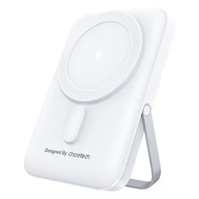 Powerbanka ChoeTech PD20W 10000mAh Magnetic Power Bank with holder white