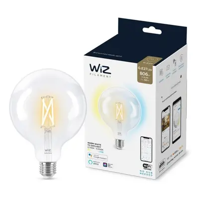 WiZ Tunable white 8718699786717 inteligentní LED filamentová žárovka E27 | 1x6,7W | 806lm | 2700