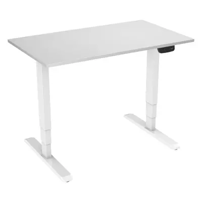 Výškově nastavitelný stůl AlzaErgo Table ET1 NewGen bílý + deska TTE-12 120x80cm bílý laminát