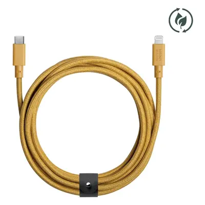 Datový kabel Native Union Belt Cable (USB-C – Lightning) 3m Kraft