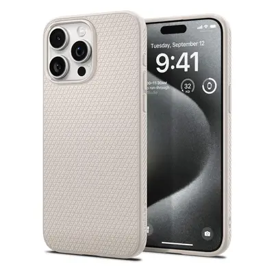 Kryt na mobil Spigen Liquid Air Natural Titanium iPhone 15 Pro