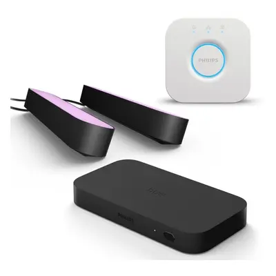 Sada chytrého osvětlení Philips Hue HDMI Sync Box EMEA + Philips HUE Bridge EU + COL HUE PLAY DO