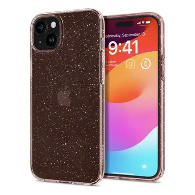 Kryt na mobil Spigen Liquid Crystal Glitter Rose Quartz iPhone 15