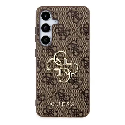 Kryt na mobil Guess PU 4G Metal Logo Zadní Kryt pro Samsung Galaxy S24+ Brown