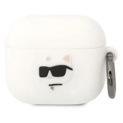 Pouzdro na sluchátka Karl Lagerfeld 3D Logo NFT Choupette Head Silikonové Pouzdro pro Airpods 3 