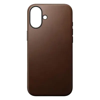 Kryt na mobil Nomad Modern Leather Case Brown iPhone 16 Plus