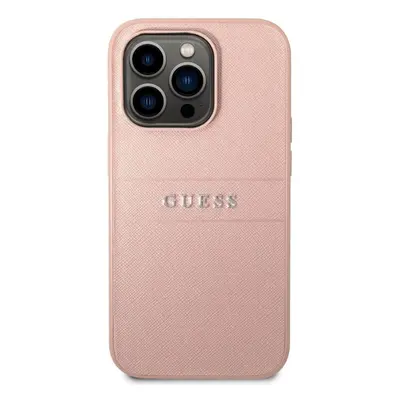 Kryt na mobil Guess PU Leather Saffiano Zadní Kryt pro iPhone 14 Pro Pink