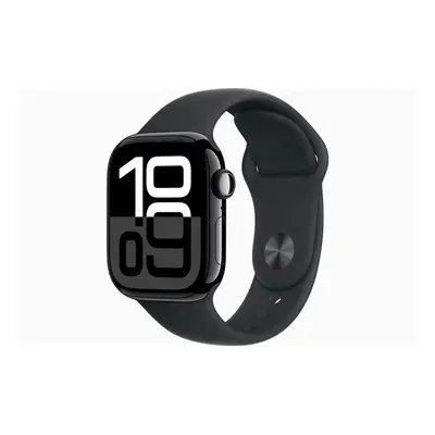 Chytré hodinky Apple Watch Series 10 46mm Klavírně černý hliník s černým sportovním řemínkem - M