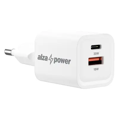 Nabíječka do sítě AlzaPower G400CA Fast Charge 35W bílá