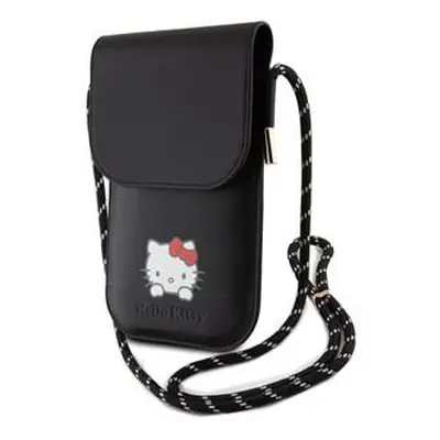 Taška na telefon Hello Kitty PU Leather Daydreaming Logo Black