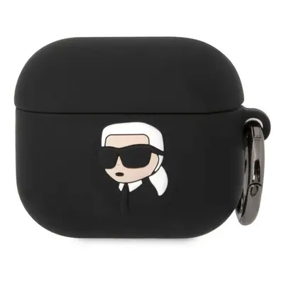 Pouzdro na sluchátka Karl Lagerfeld 3D Logo NFT Karl Head Silikonové Pouzdro pro Airpods 3 Black