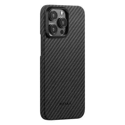 Kryt na mobil Pitaka MagEZ 4 1500D Case Black/Grey Twill iPhone 15 Pro