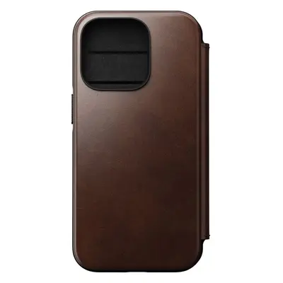 Pouzdro na mobil Nomad Leather MagSafe Folio Brown iPhone 14 Pro