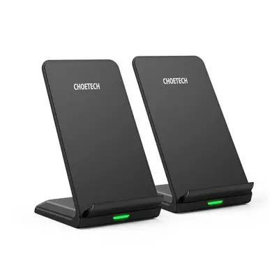 Bezdrátová nabíječka ChoeTech 10W 2-coils Wireless Charger Stand 2ks