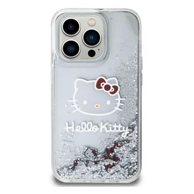 Kryt na mobil Hello Kitty Liquid Glitter Electroplating Head Logo Zadní Kryt pro iPhone 15 Pro T