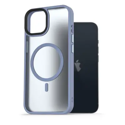 Kryt na mobil AlzaGuard Matte Case Compatible with MagSafe pro iPhone 13 světle modrý