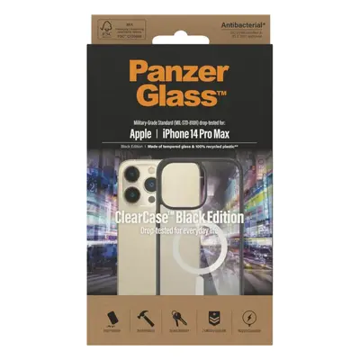 Kryt na mobil PanzerGlass ClearCase Apple iPhone 14 Pro Max (Black edition) s MagSafe